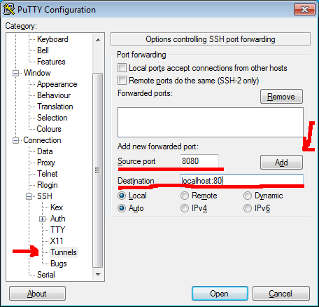 secure communication with putty